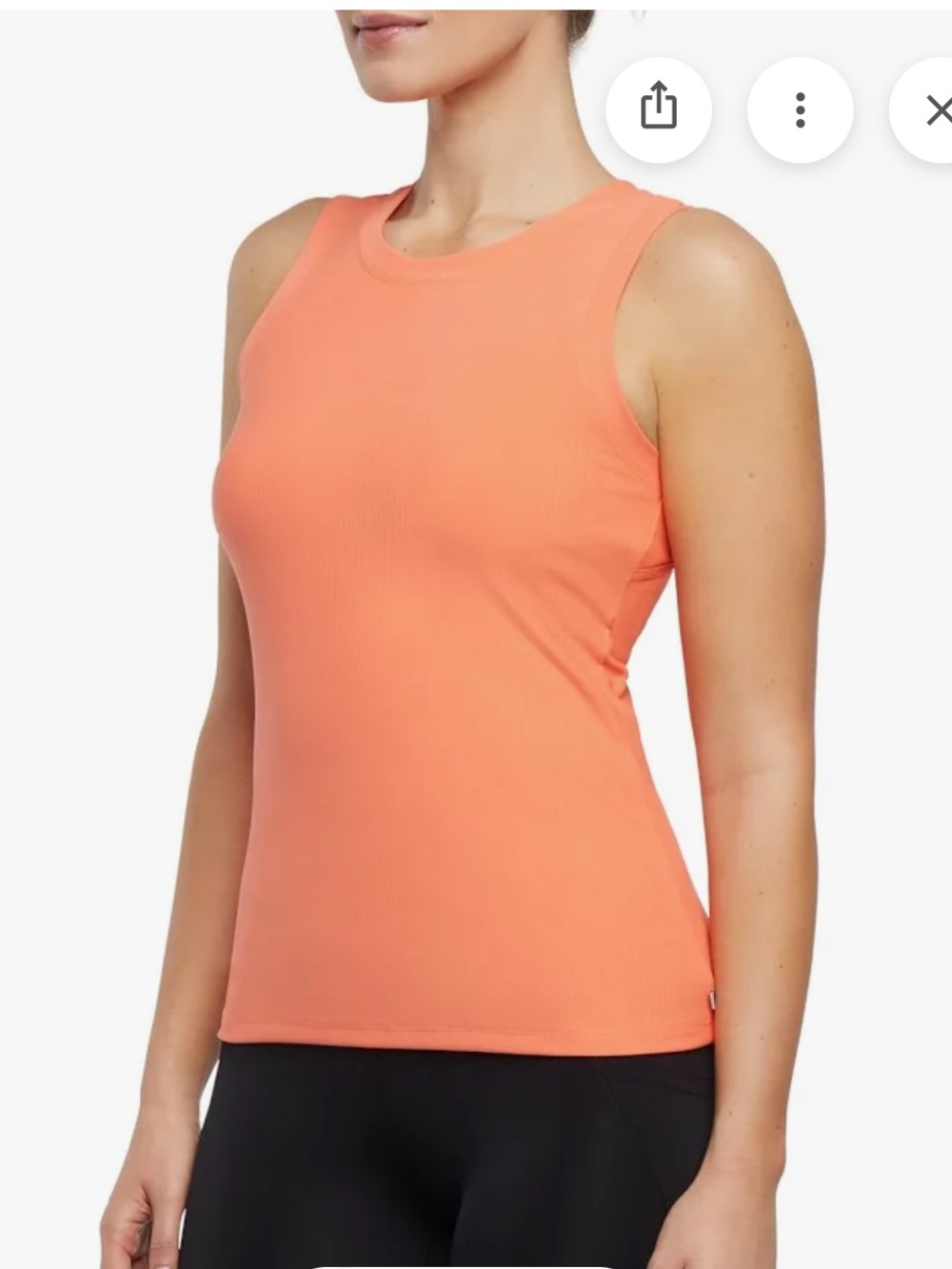 Marika Junie Ribbed Tank Top in Peach Echo